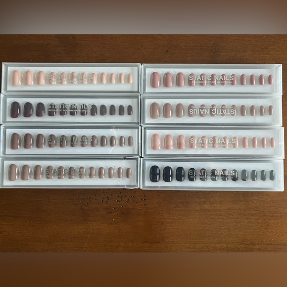 8 Sets Round Static Nails Press-On Nails - Picture 1 of 2